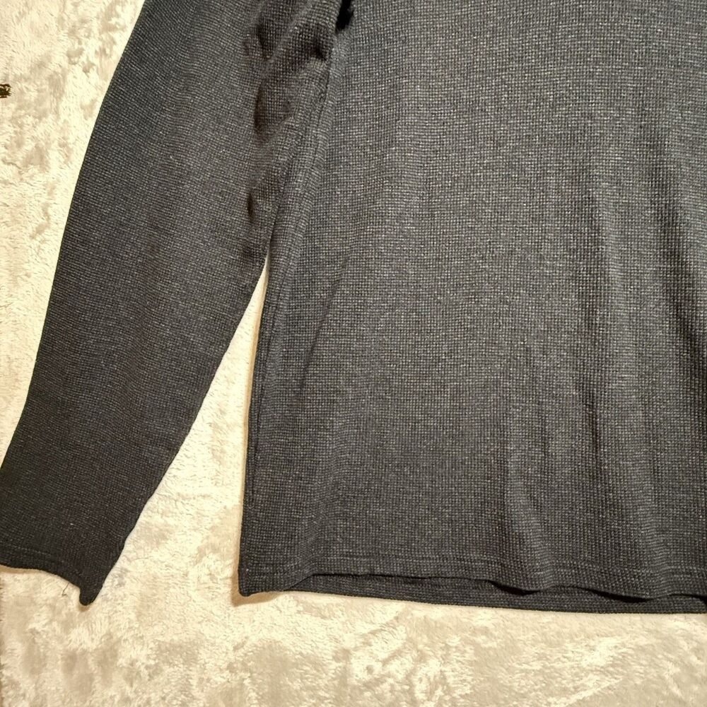 Michael Kors 1/4 Zip Knit Pullover Hoodie Long Sleeve Sweater Top Black Men's L - Picture 6 of 11
